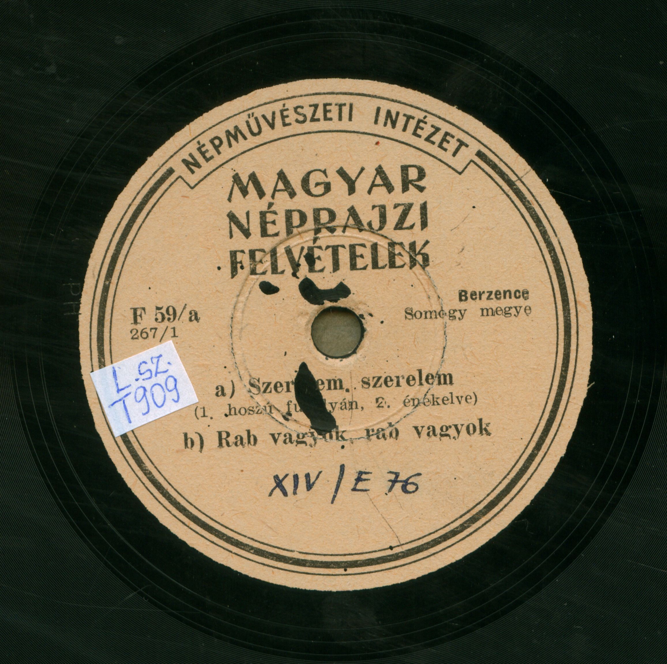 Magyar néprajzi felvételek Somogy megye
